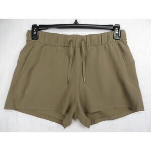Lululemon Size 8 Softstreme Shorts Taupe Hi Rise Cinch Waist 2.5" Inseam